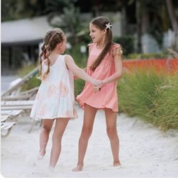 OMI JO Vintage Malibu Aunt Heart Set Girls 6 Pink Tunic Blooms Well Dressed Wolf - Picture 12 of 13